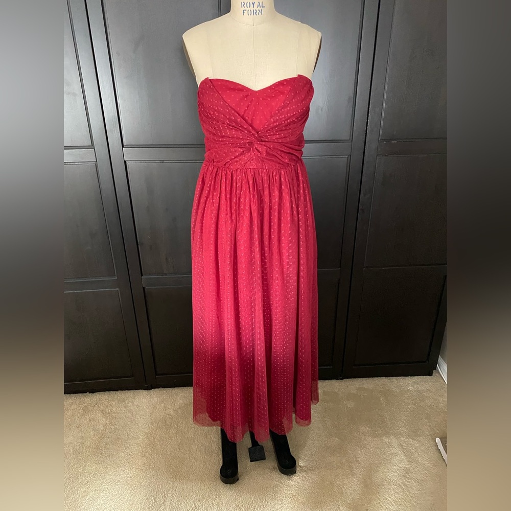 Lulu's Red Midi Dress